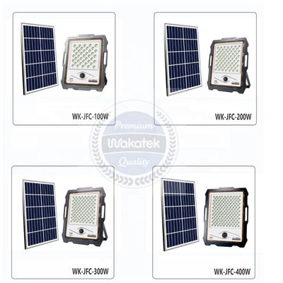 품질  WAKATEK 300W 100W-400W LED Security Zero Solar Solar Powered Lights with Portable Outdoor Video Camera Street Motion Flood Lamp 공장